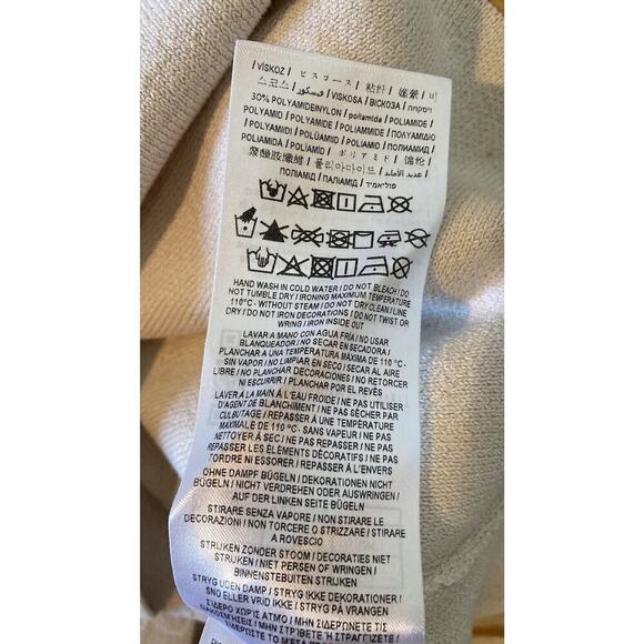 Guess Long Sleeve Logo Sweater Dress Size Small Women’s Ivory - Picture 5 of 8